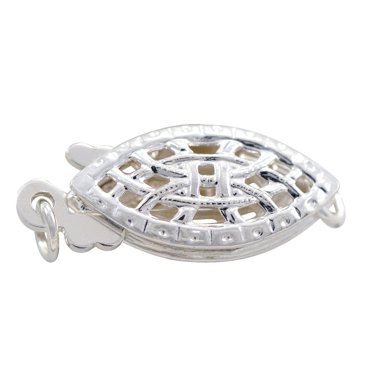 JewelrySupply Sterling Silver Filigree Pearl Clasp Sterling Silver with .925 STAMP